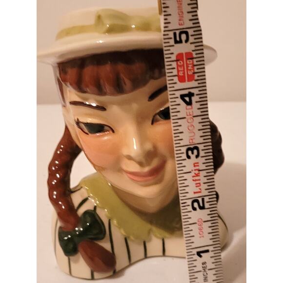 1950s Ceramic Arts Studio, Madison, WI. "Becky" Swedish Woman Head Vase Vintage - Picture 8 of 9